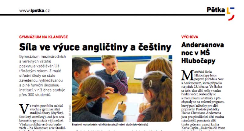 Síla ve výuce angličtiny a češtiny na GMVV