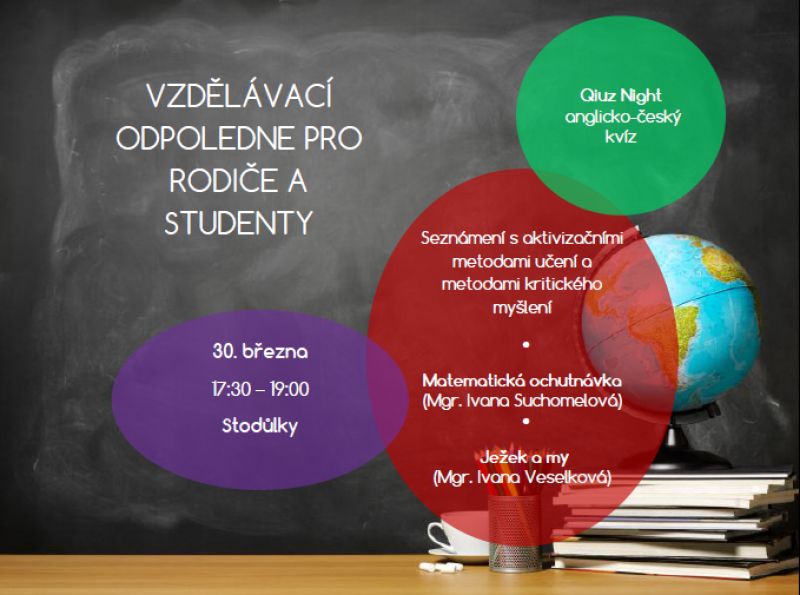 Vzdělávací odpoledne pro rodiče a studenty