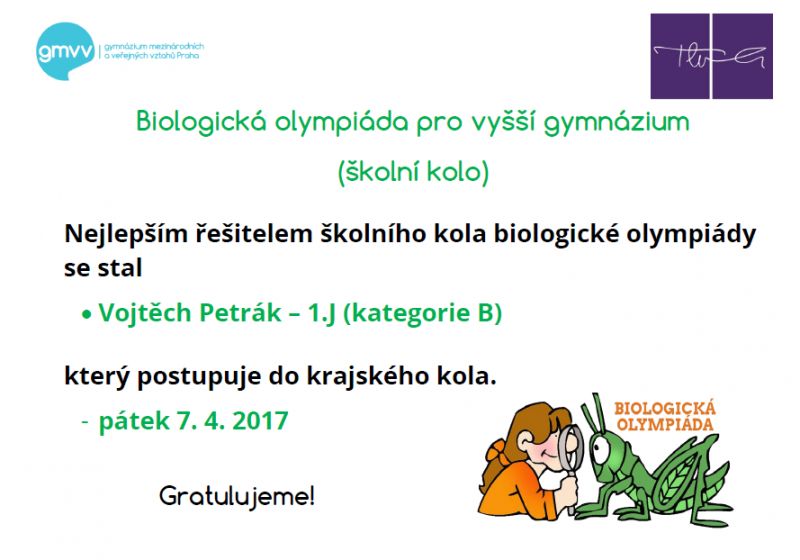 Biologická olympiáda - vyšší gymnázium