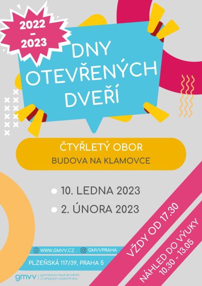 ČTYŘLETÝ OBOR - Dny otevřených dveří