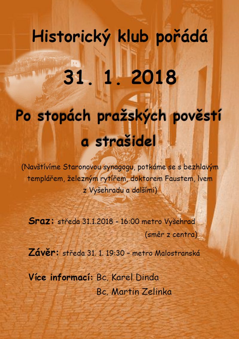 Historický klub - Po stopách pražských pověstí a strašidel