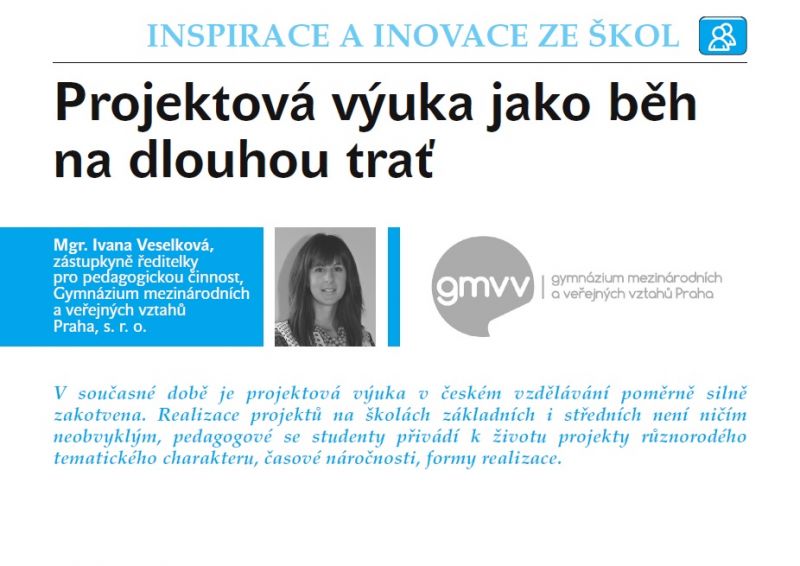 Mgr. Ivana Veselková a její příspěvek v časopisu Řízení školy